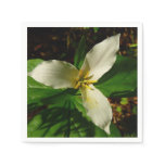 White Trillium Flower Spring Wildflower Napkins