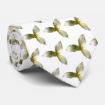 White Trillium Flower Spring Wildflower Neck Tie