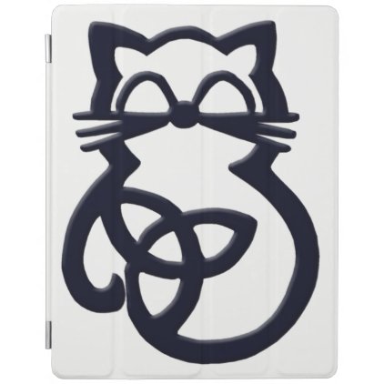 White Trinity Knot Celtic Cat iPad Smart Cover