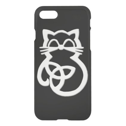 White Trinity Knot Celtic Cat iPhone 7 Case