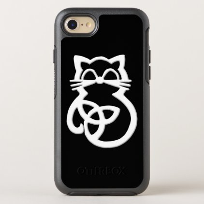 White Trinity Knot Celtic Cat iPhone 8/7 Case