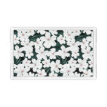 White Tropical Flowers Pattern Acrylic Tray