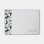 White Tropical Flowers Pattern Post-it Notes