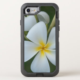 White Tropical Plumeria Flower From Fiji OtterBox Defender iPhone SE/8/7 Case