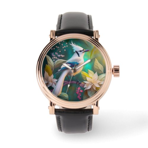 White Tufted Teal Wing Jay Fantasy Bird Watch