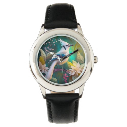 White Tufted Teal Wing Jay Fantasy Bird Watch