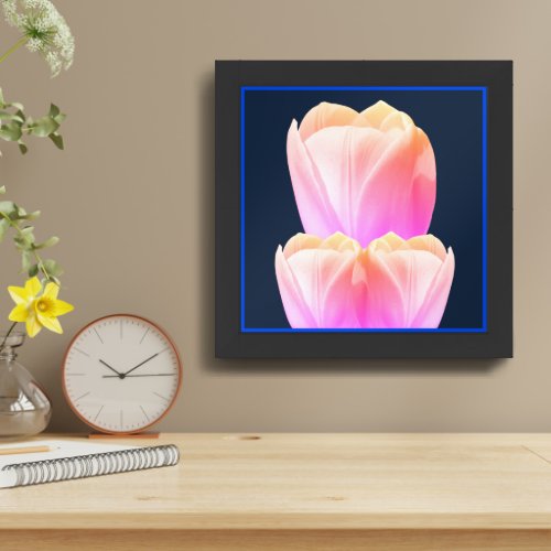 White Tulip Flowers Abstract Framed Framed Art