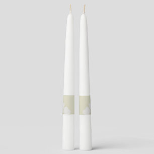 White tulip funeral memorial taper candle