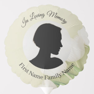 White tulip memorial balloon