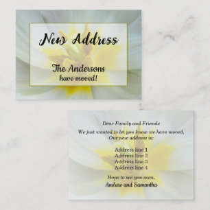 White Tulip New Address Announcement