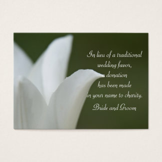 White Tulip on Green Spring Wedding Charity Favor