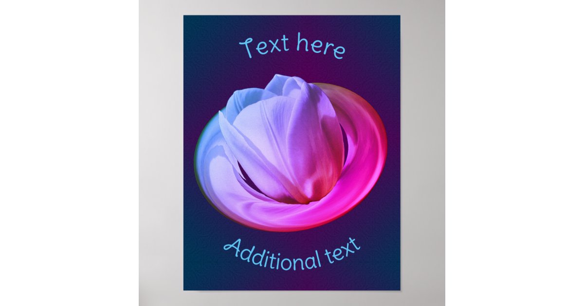 White Tulip Petals Tinted Abstract Create Your Own Poster | Zazzle