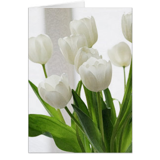 White Tulips - art-db Cards