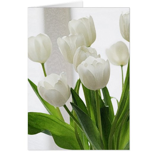 White Tulips - art-db Cards (Front)