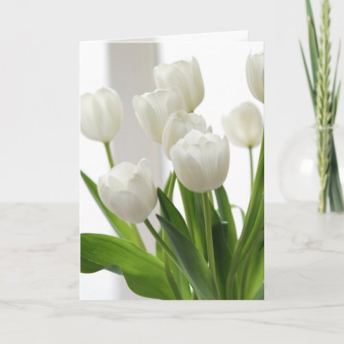 White Tulips Card
