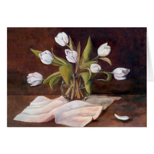 White Tulips Cards (Front Horizontal)
