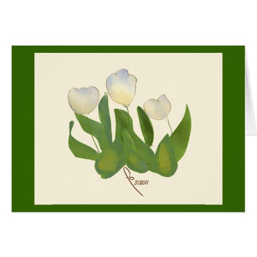 white tulips cards (Front Horizontal)