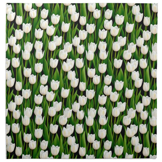White tulips - napkin (Front)