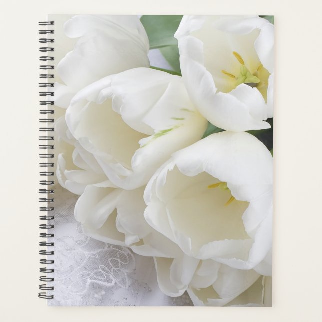 White Tulips Planner (Front)