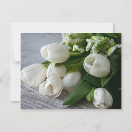 White tulips postcard