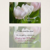 White Tulips • Save the Date Mini Card (Front & Back)