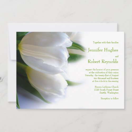 Formal White Wedding Invitation