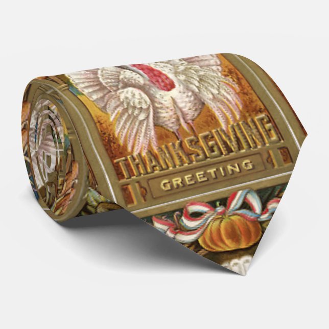 White Turkey Neck Tie (Rolled)