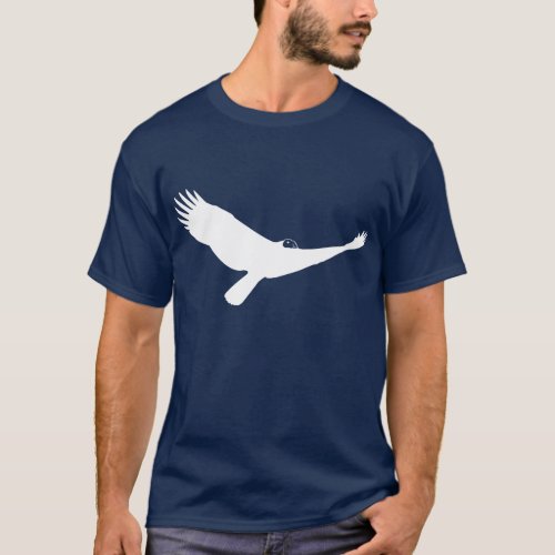White Turkey Vulture Bird of Prey In Flight T_Shirt