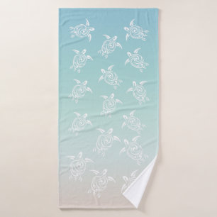 White Turtles Beach Themed Bath Towel