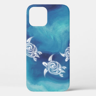 White Turtles in Blue Ocean iPhone 12 Case