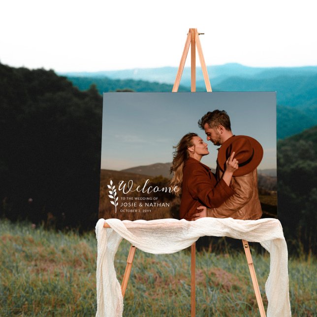 White Twig Big Photo Script Welcome Wedding Foam Board (Creator Uploaded)