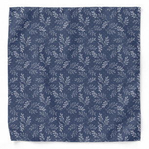 White twigs on blue. bandana
