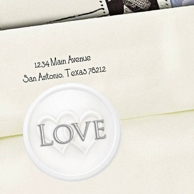 White Two Hearts Intertwined Wedding Classic Round Sticker (Creator Uploaded)