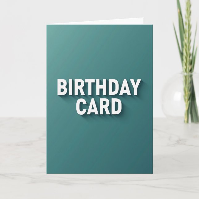 White Type Birthday Card (Front)