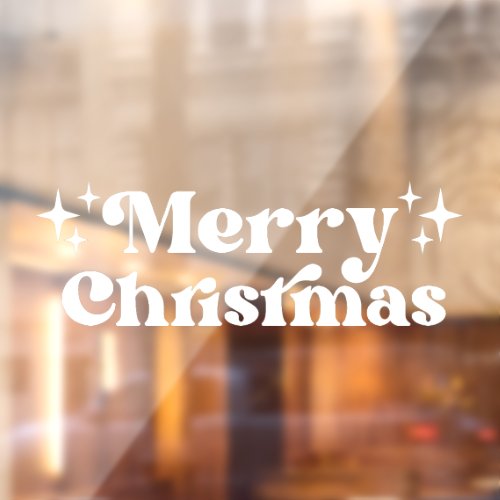 White typography Merry Christmas Window Cling