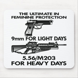 White Ultimate Feminine Protection Mouse Pad