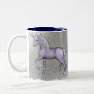 White Unicorn and Silver Diamonds