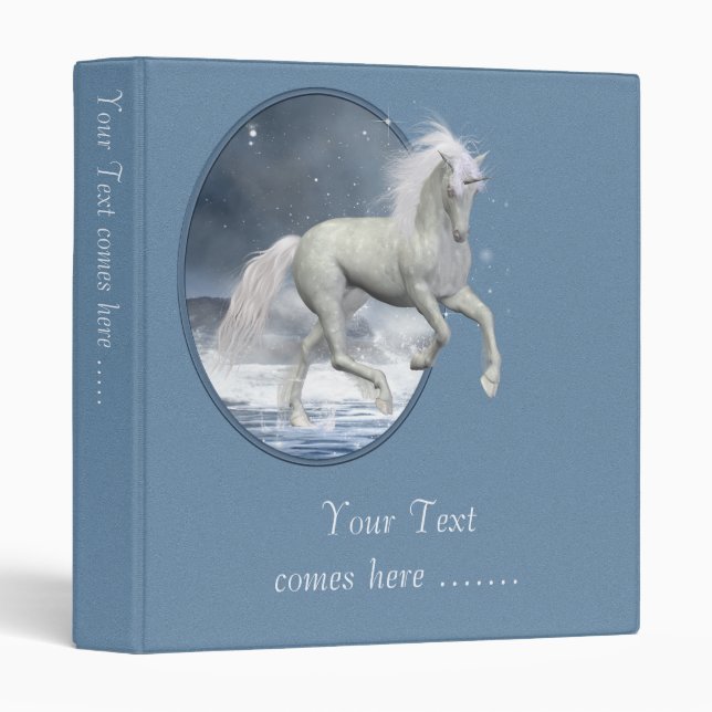 White Unicorn Binder (Front/Spine)
