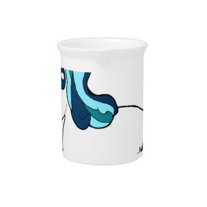 White Unicorn Cartoon Drink Pitcher