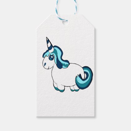 White Unicorn Cartoon Gift Tags