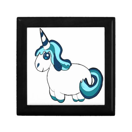 White Unicorn Cartoon Jewelry Box