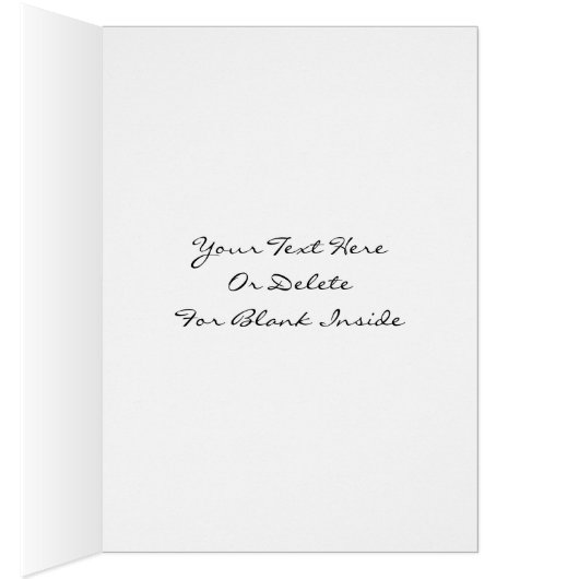 White Unicorn Forest Fantasy Horse Photo Card (Inside (Right))