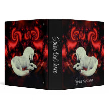 White Unicorn Fractal Fantasy Horse Personalized