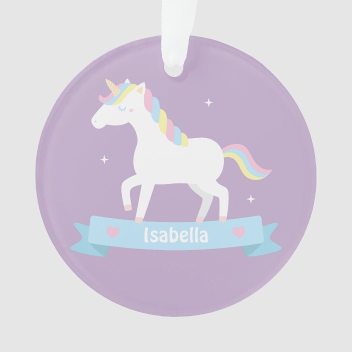 White Unicorn Girls Room Decor Ornament Zazzle Com