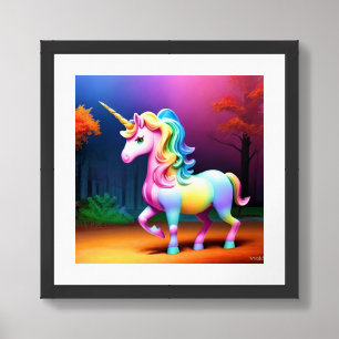 White Unicorn Horse-37474 Framed Art