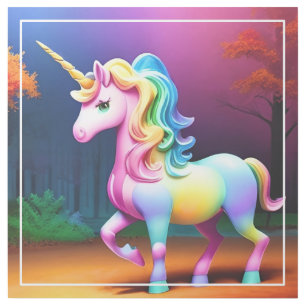 White Unicorn Horse-37474 Gallery Wrap