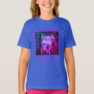 White Unicorn In Forest Fantasy Horse Personalized T-Shirt