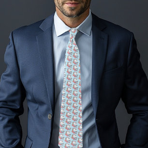 White Unicorn Pastel Floral Fantasy  Neck Tie