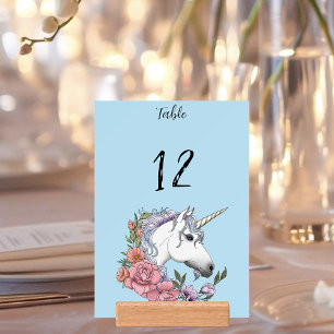 White Unicorn Pastel Floral Fantasy Wedding Holder