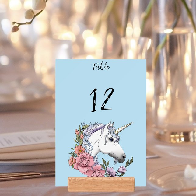 White Unicorn Pastel Floral Fantasy Wedding Holder (Creator Uploaded)